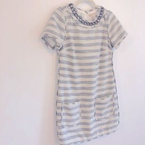 NEW Michael Kors Gray  & Cream with Metal Chain Dress
